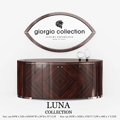 Комод овальный с зеркалом Giorgio collectio, коллекция Luna