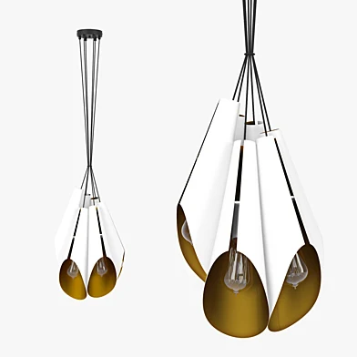Lampa Zwis Żyrandol Calyx white/gold Luminex