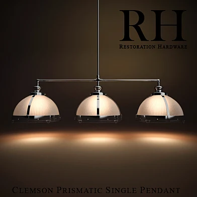 Clemson Prismatic Treble Pendant