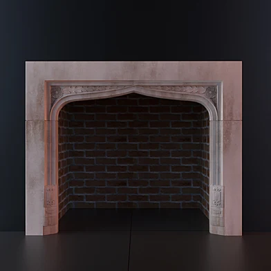 English Stone Fireplace