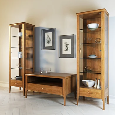 Pireus Vitrine and TV table