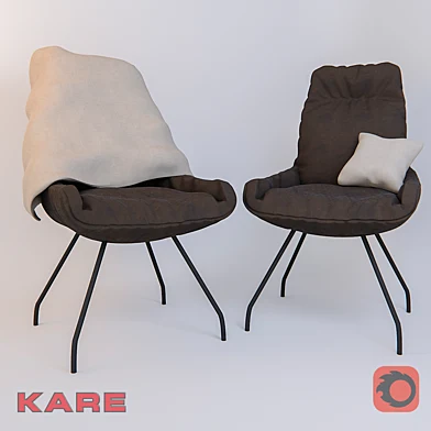 Полукресло Claw коричневое 81533 KARE