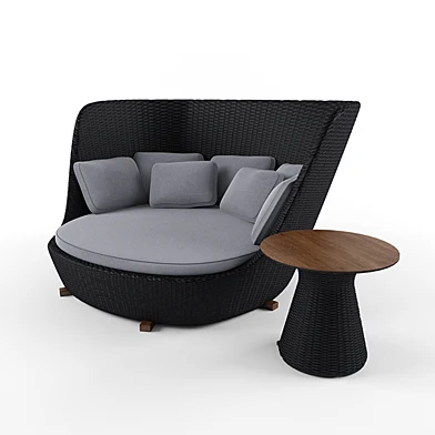 A set of wicker furniture
