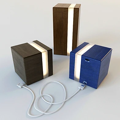 Decorative Wooden Cube Lamp