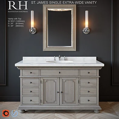 St.James single extra-wide vanity