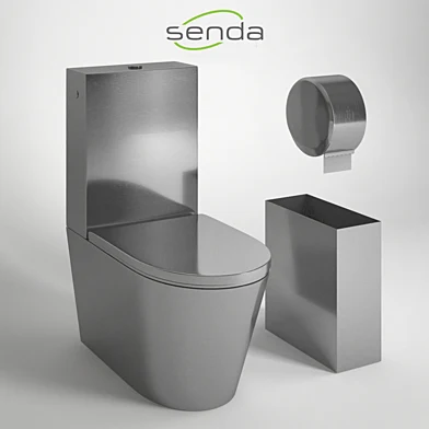 SENDA MONOBLOCO. Антивандальный напольный унитаз.