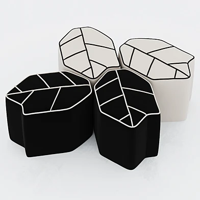 Leaf Stool With Contrasting Piping