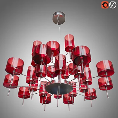 Люстра SPILLRAY AXO LIGHT red glass