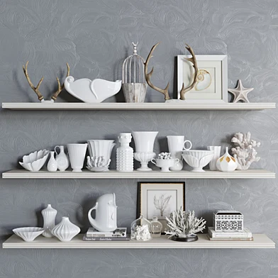 White decoration set
