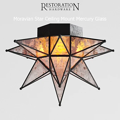 RH Moravian Star Ceiling Mount Mercury Glass