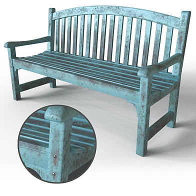 Wicker hub park bench