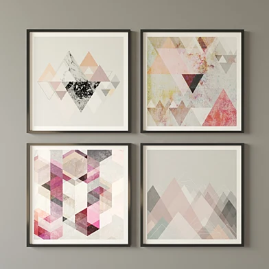 Set of paintings with geometry