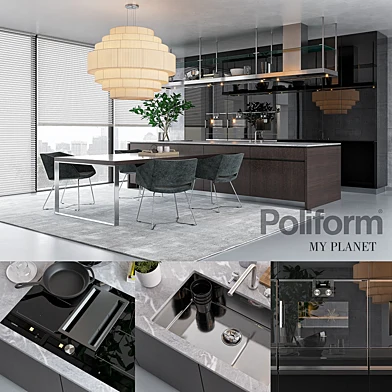 Кухня Poliform Varenna My Planet (vray GGX, corona PBR)