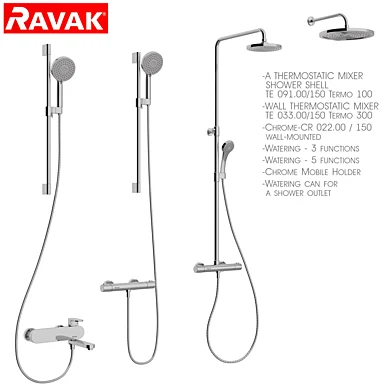 Смесители для ванны и душа Ravak set 01