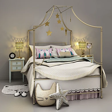 Кровать PBteen Maison Canopy с декором