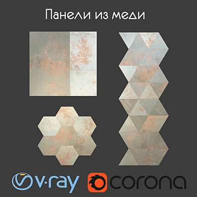 Медь с синей патиной