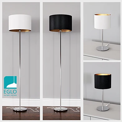 EGLO PASTERI set 6 Black/White&Gold