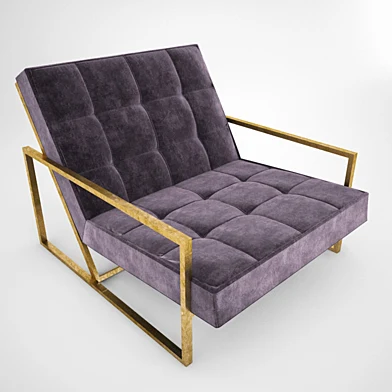 Liang & Eimil Nova Occasional Chair Night Grey Velvet - Brass