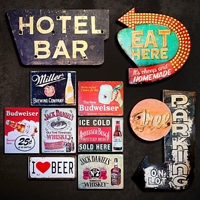 Metal Signs №8. Bar