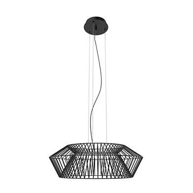 94202 Светодиодный подвес PIASTRE, 18W (LED), Ø580, черный/черно-белый кабель