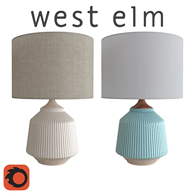 West Elm Roar + Rabbit  Ripple Ceramic Table Lamp