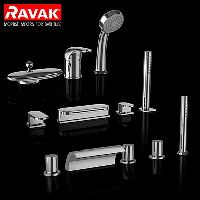 Врезные смесители для ванн Ravak set 08