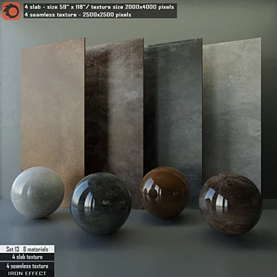 Iron Effect slab & Seamless texture Set 13 (На перезаливку)