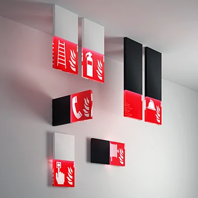 trasparenze Viabizzuno fire warning light