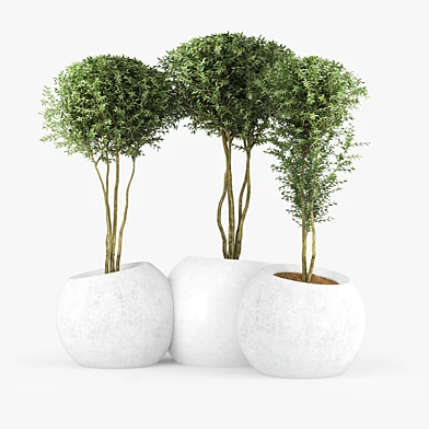 LT CONCRETE PLANTER / ROUND / MODULAR / CONTEMPORARY ESFERA BY EMILIANA DESIGN