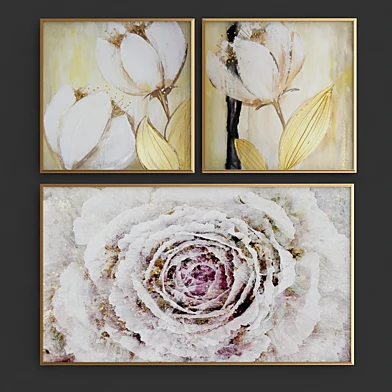 Flowers in gold arts