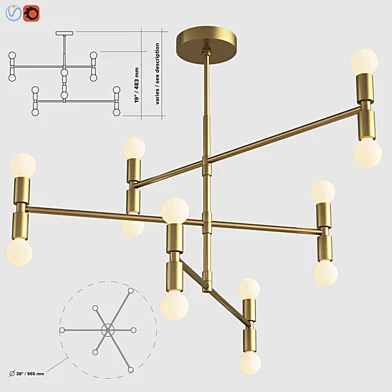 Luster Atomium Chandelier - Lambert & Fils