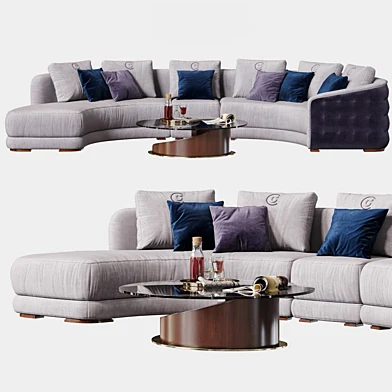 Carpanelli Contemporary Desyo Sofa Curvy Table Minerva