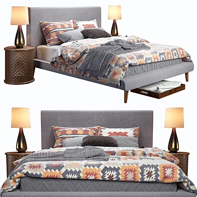 West Elm Mod Upholstered Bed