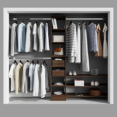 Melamine Reach-In Closet Kit in Mocha