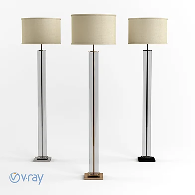 RH French Column Glass Floor Lamp
