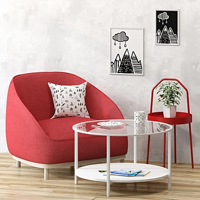 Set red cube and Ikea