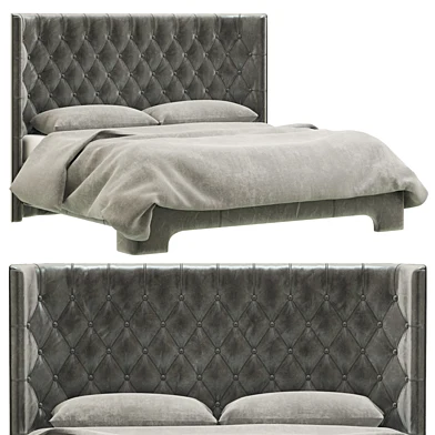 Restoration Hardware Atherton Leather Bed