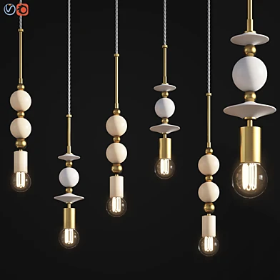 Beaded Pendant Lamp  Spheres