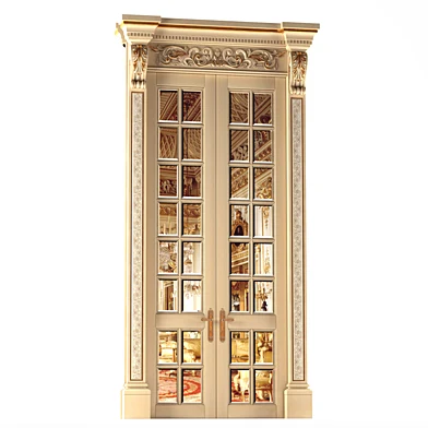 Классические входные двери с зеркалом.Entrance Classic interior doors