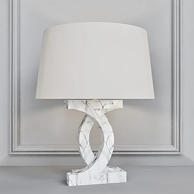 Baker Alabaster Concentric Circles Lamp