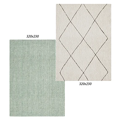 Temple and webster:Jasmine Blue Jute Rug, Ivory & Charcoal Super Soft Moroccan-Style Rug