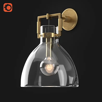 Rh Machinist Glass Cloche Sconce