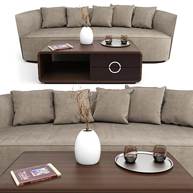 Brown Velvet Sofa