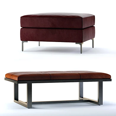 Pottery Barn Jake and Griffin Ottomans