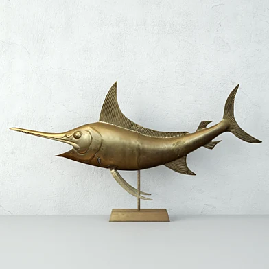 Mid Century Brass Marlin
