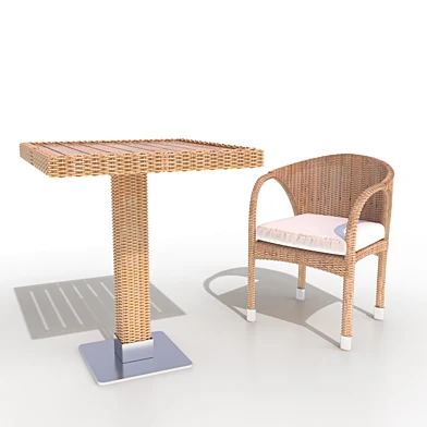 rattan table