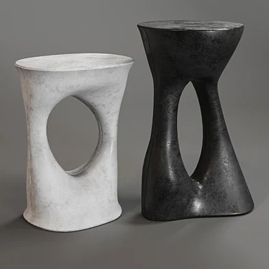 Pair of Kreten Side Tables - Tall and Short