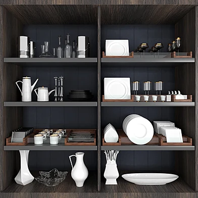 Set with dishes