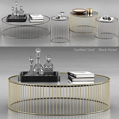 Minotti Caulfield Gold  Black Nickel Coffee Tables