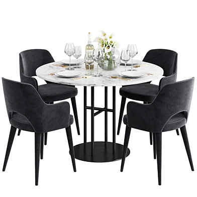 Coco Republic Flex Dining Table & Astor Carver Dining Chair